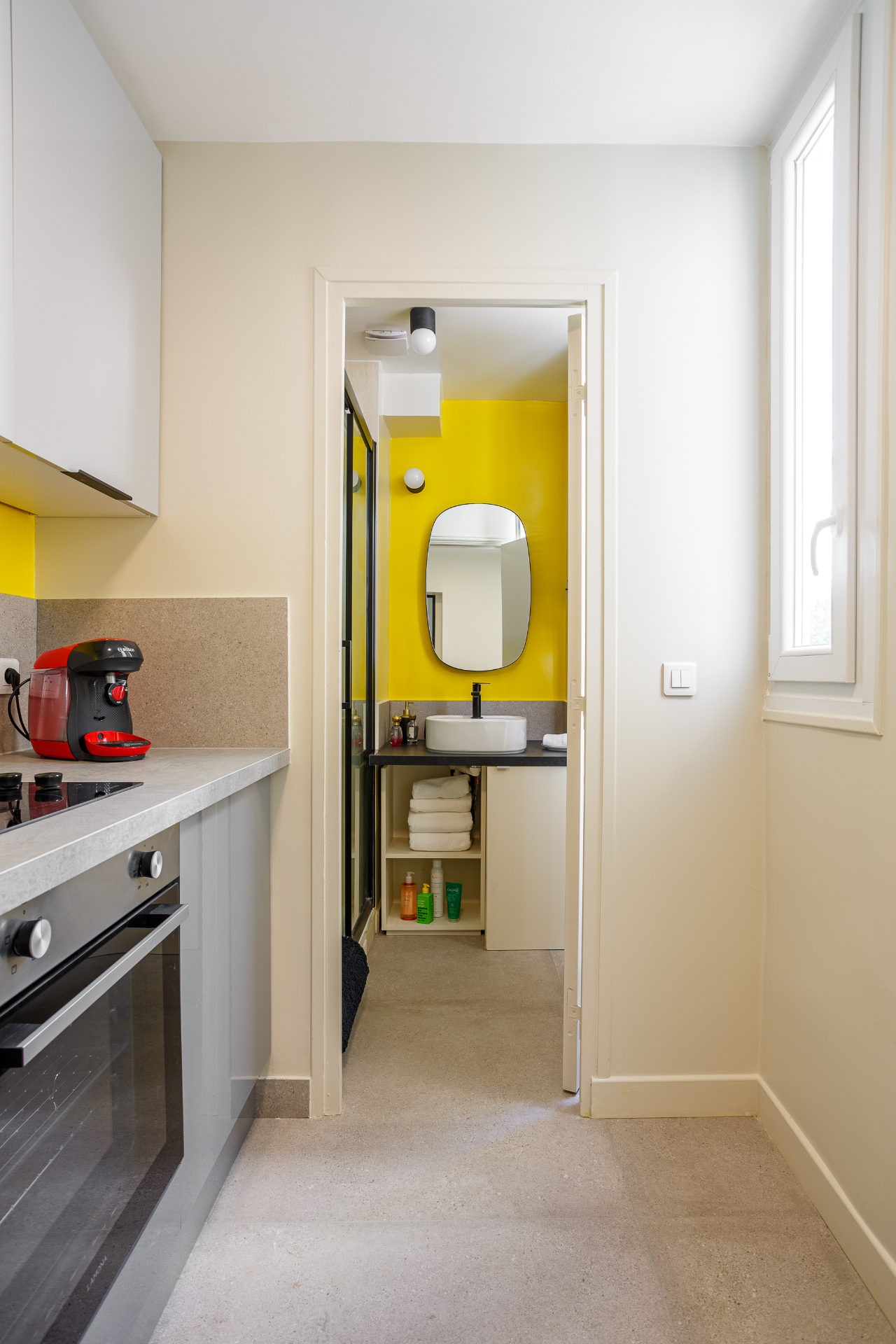 Rénovation salle de bain Paris 11ème — Optimisation d'une petite surface de 3m²